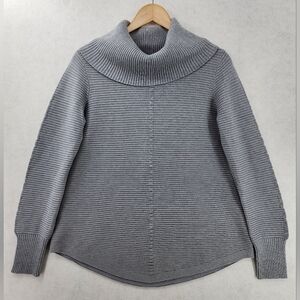 Cyrus Gray Cowl Ribbed Turtleneck Sweater Women's Size Medium